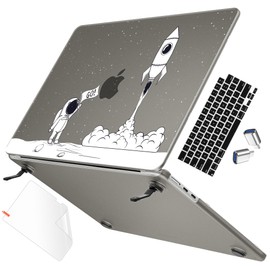 May Chen Compatible with MacBook Air 15 inch Case A3114 M3 A2941 M2 Chip 2024 2023 Release, Sturdy Protection Finish Hard Shell Case Cover with Fold Kickstand & Keyboard Cover, Astronaut S999