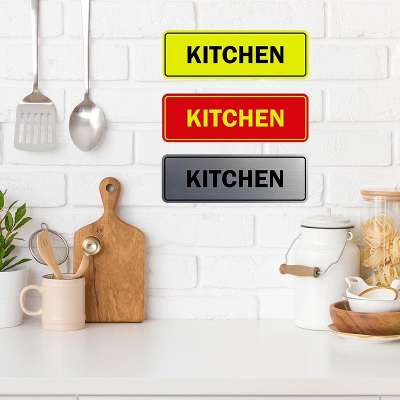Signs ByLITA Standard Kitchen Sign (Brushed Silver) - Large