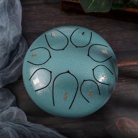 CozyKit Steel Tongue Drum 6inch 8 Notes Tongue Drum for Kids Preschool Activities Drum Instrument Steel Tongue Drum