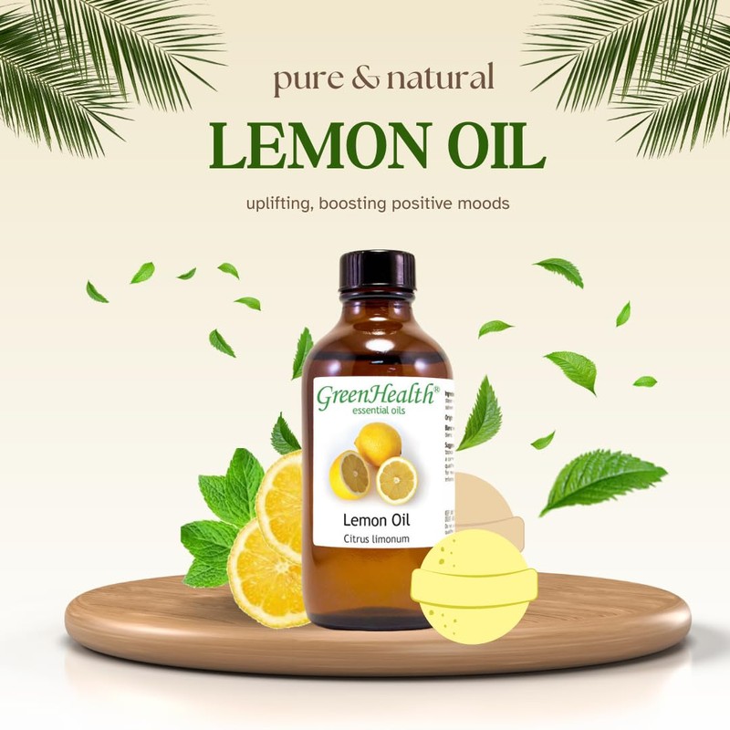 GreenHealth Lemon 100% Pure Essential Oil - 1oz (30ml)