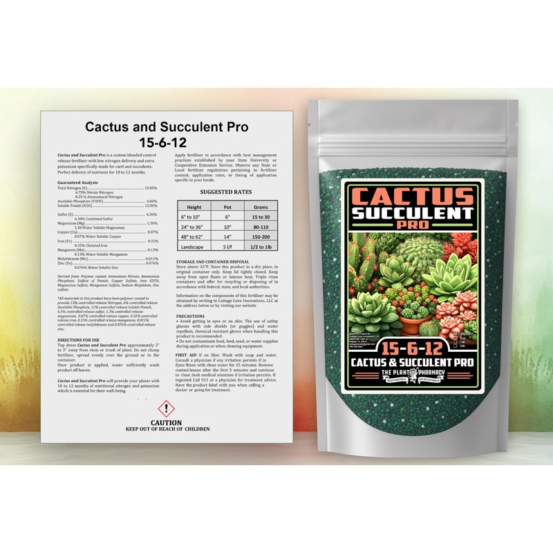 Fertilizer Commercial Grade | Cactus & Succulent Pro 15-6-12 |