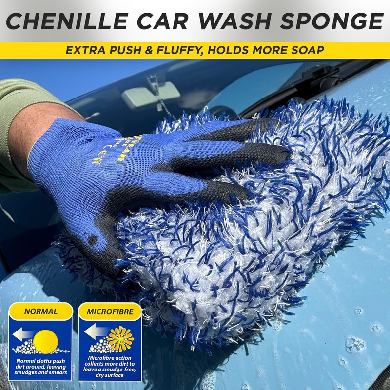 Goodyear Chenille Luxury Sponge Specially Designed Microfiber Sponge| Machine Washable