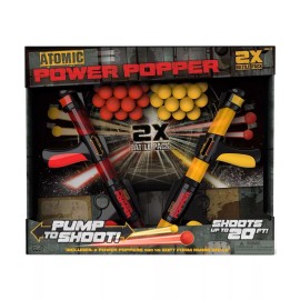 Hog Wild 2 Atomic Power Popper Guns Dual Battle Pack | 48 Foam Ammo Balls - Team Play
