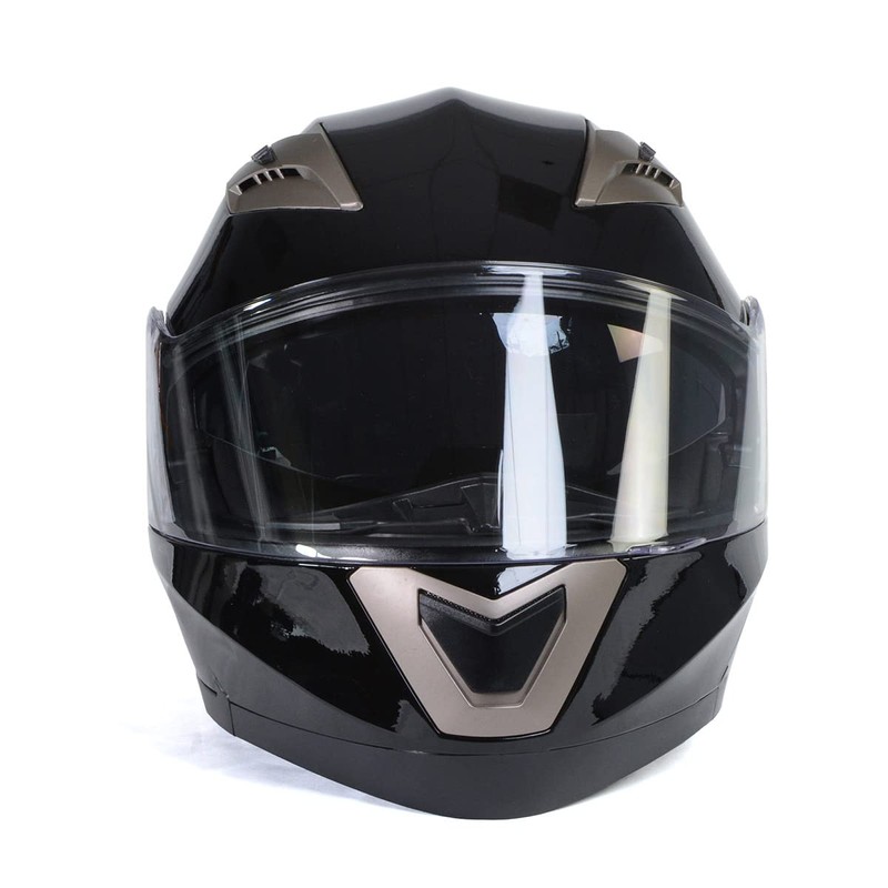 Milwaukee Helmets MPH9806DOT 'Ionized' Gloss Black Advanced Motorcycle Modular Helmet