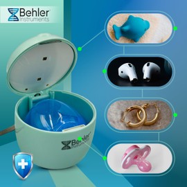 Portable Sterilisation Box for Dummies, Jewellery, Earphones and Small Accessories - Sterilizer with UVC LED Light, Eliminates 99.99% of Bacteria in 3 Minutes, Fast Charging via Type-C