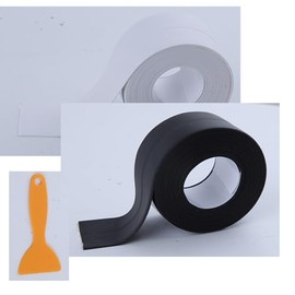 GOLD DEER 2 Rolls White & Black Caulk Tape Waterproof Self Adhesive Caulking Sealant Strip with Sealing Tool for Kitchen, Countertop, Bathroom, Sink, Bathtub, Toilet (1.5" x 10.5Ft)