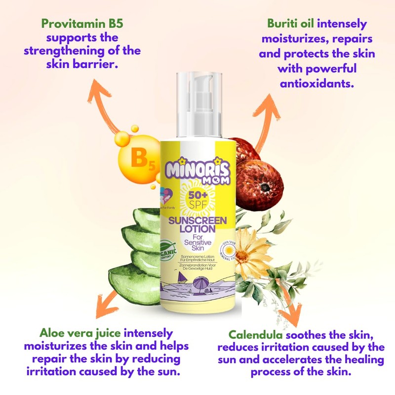 Minoris MOM Sun Cream SPF 50+ Organic, Natural & Mineral