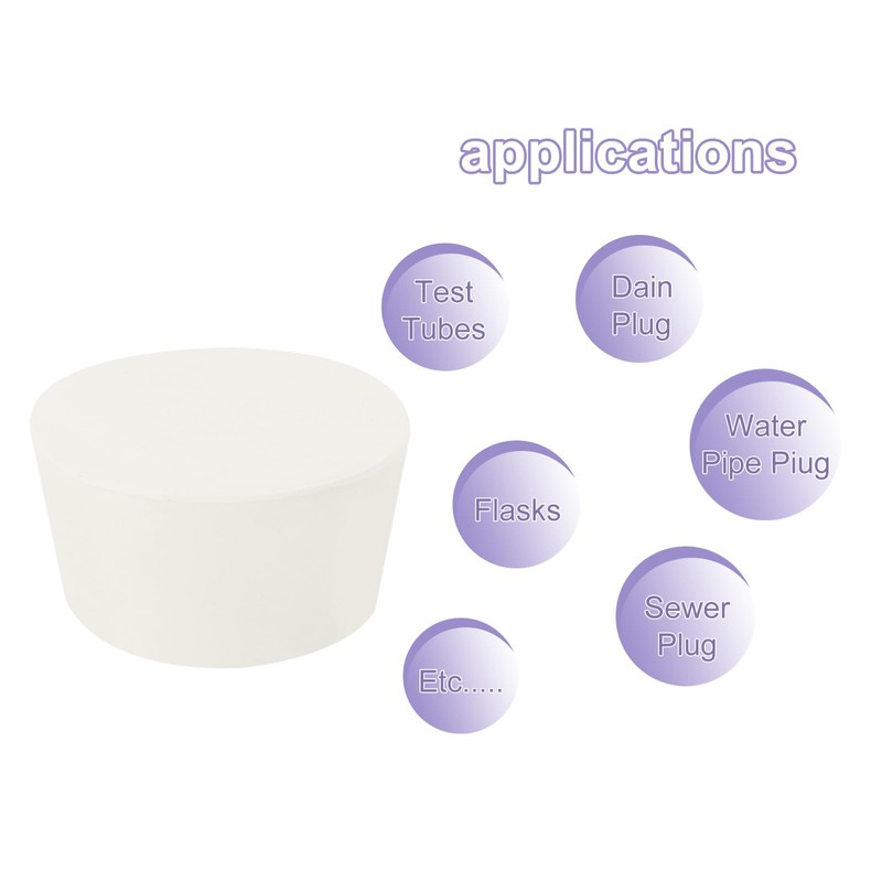 sourcing map Rubber Tapered Plug 68mm to 81mm Solid Test