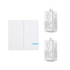 USUPERINK Wireless Lights Switch Kit,2 Gang Wireless Switch & 1