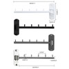 Zivisk 2 Pcs Folding Wall Mounted Clothes Hanger Rack with