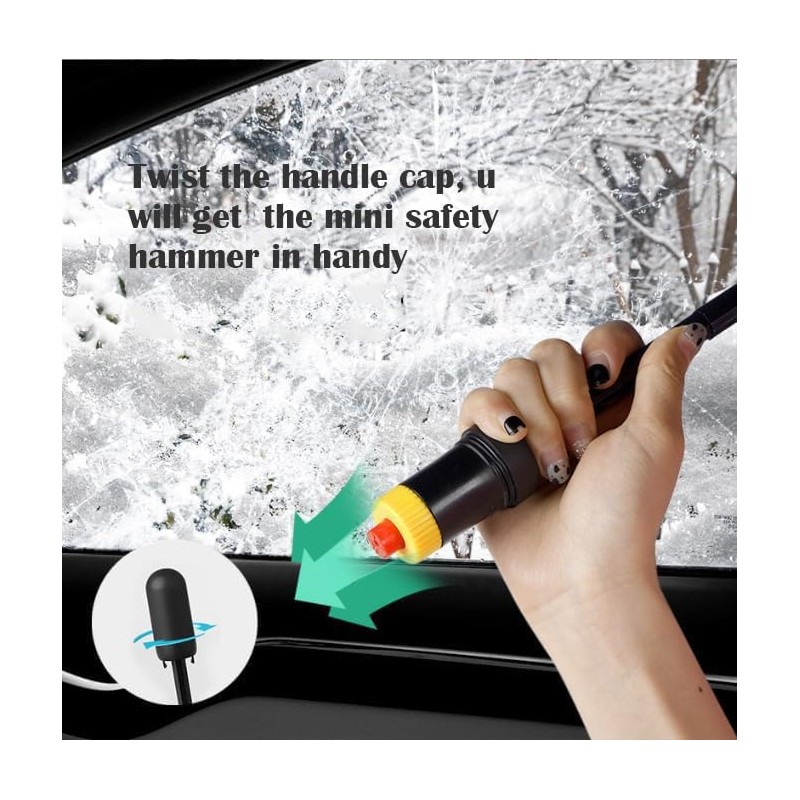 AsgenoX Large Car Sunshade Front Windshield with Safety Hammer Car