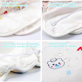 Reborn Baby Dolls Diapers for 17-24 Inch Newborn Baby Doll Diapers Reusable Adjustable Velcro 4-Piece Cute Bear Outfit Accessories