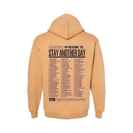 Stay Another Day 99 Reasons to Stay Another Day - Unisex Mental Health Awareness Hoodies, Crews, & Tshirts Sm-5x Long Sleeve Casual Crewneck Menswear  Round Neck Classic Small - Color: Mauve, Size: 4x, Style: Crewneck