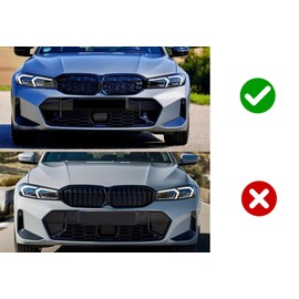 iJDMTOY Exact Fit 3pc Set Iconic Tri-Accent Grille Insert Trims Compatible with 2023-up G20 3 Series 320i 330i 340i w/Diamond Shape Front Large Grille
