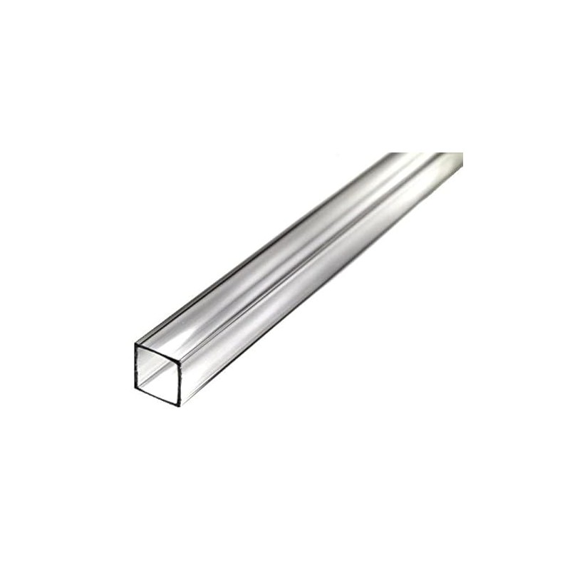 72" Long Acrylic Rigid Square Tube (Clear) - 5/8" ID
