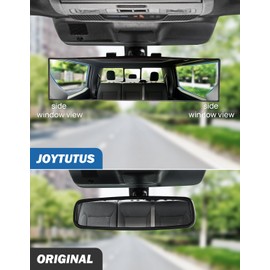 JOYTUTUS Car Universal Rearview Mirror, 1250 curvature Curved Enlarged Rear View Mirror, Effectively Reduce Blind Spot