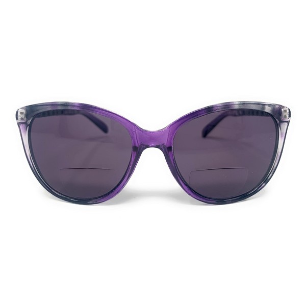 Generic The Laguna Bifocal Reading Sunglasses Round Butterfly Cateye Sun Readers for Women + 1.75 Purple Tortoise