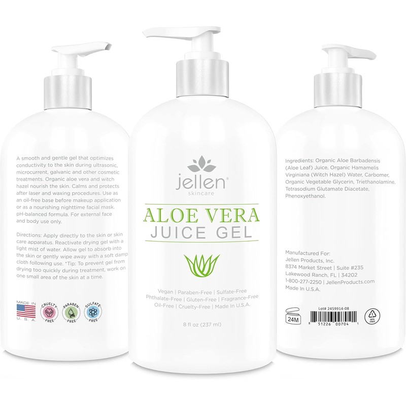 Jellen Organic Aloe Vera Conductive Facial Gel (8 fl. oz.)