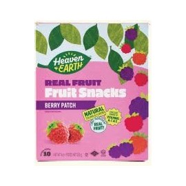 Heaven & Earth Fruit Snacks, Berry Patch, .8 oz (30 Pouches) | Real Fruit Gummies for Kids | School Safe, Natural Colors & Flavors | Healthy Lunchbox Snack | Kosher