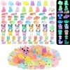 Seenelling 240 Pcs Mini Resin Animals Miniature Luminous Animals Ducks