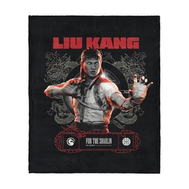 Mortal Kombat Silk Touch Throw Blanket – Liu Kang for The Shaolin, Ultra-Soft Fleece, Plush & Lightweight, 40 x 50