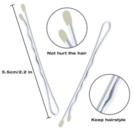 METLUCK 200 horquillas para el pelo Bobby para niñas y mujeres, color blanco grisáceo