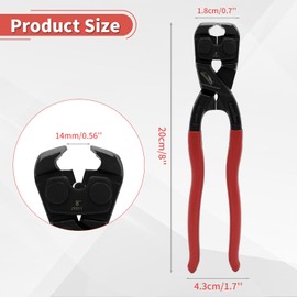 Houseran End Nipper, 8 inch (8 cm), CrV, Spinning Tool, Metal Cutting, Strong, Caulking Removal, Work Tool, For Cutting Wires and Pulling Nails