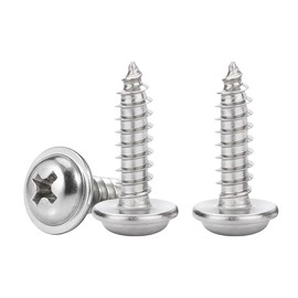 Drenky M5 Wood Screws Stainless Steel A2 V2A Flat Head Screws M5 x 12 mm, Pack of 50 Stainless Steel Screws with Cross Head, Perfect for Furniture Construction and Wooden Constructions