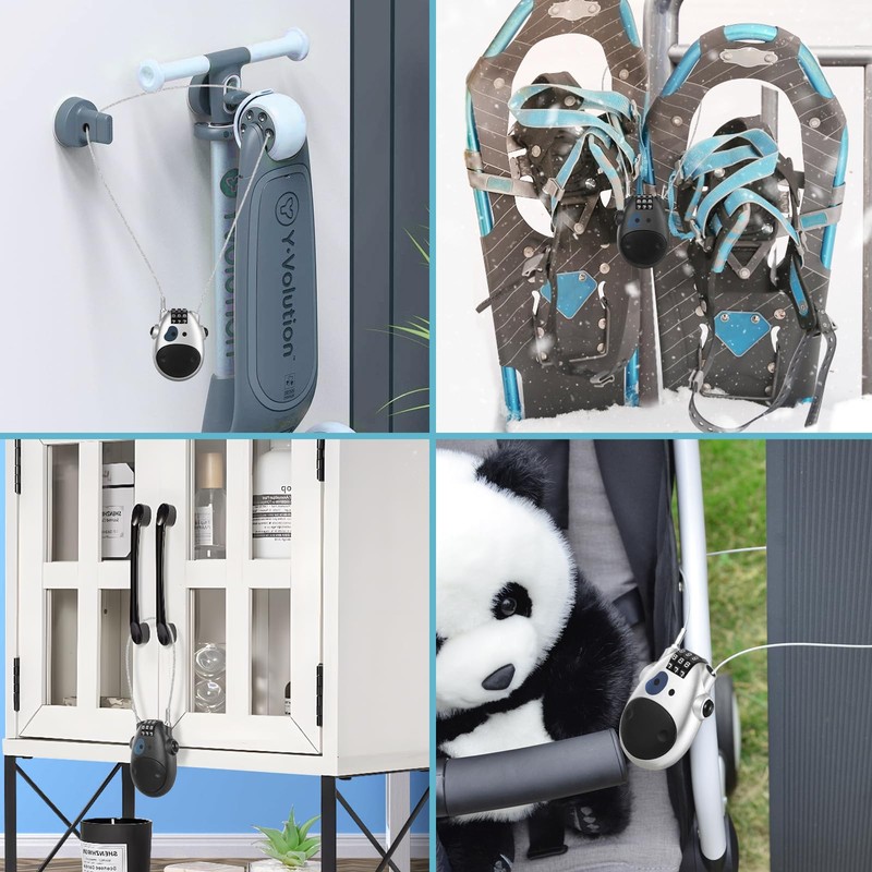 ZHEGE 3 Digit Code Combination Password Lock, Resettable Zinc Alloy