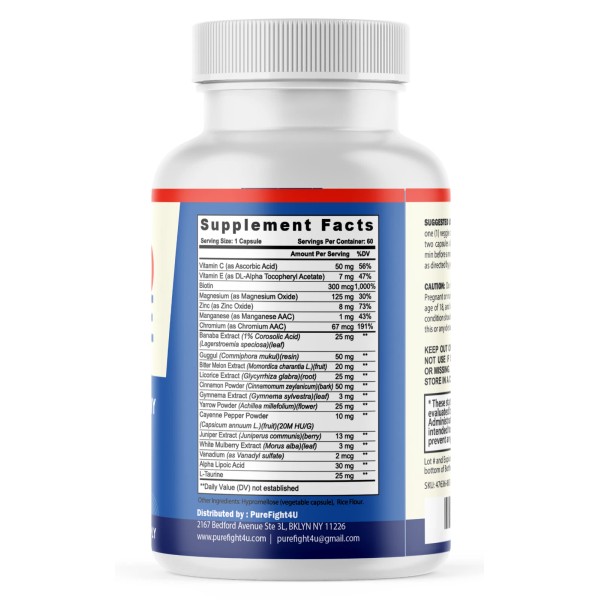 PUREFIGHT4U Gluco Freeze Support for Glucose Metabolism & Energy Balance