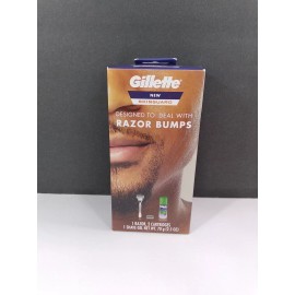 GILLETTE Skinguard for Razor Bumps-1 Razor 2 Cartridges & 1 Shave Gel NEW