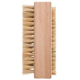 REDECKER Natural Pig Bristle Nail Brush with Untreated Beechwood Handle, Set of 2, 3-3/4-Inches - Nail Brush Wood - Nail Cleaning Brush - Nail Scrub Brush