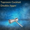 Silver Stainless Steel Cocktail Double Jigger - Professional Bartender Tool,
