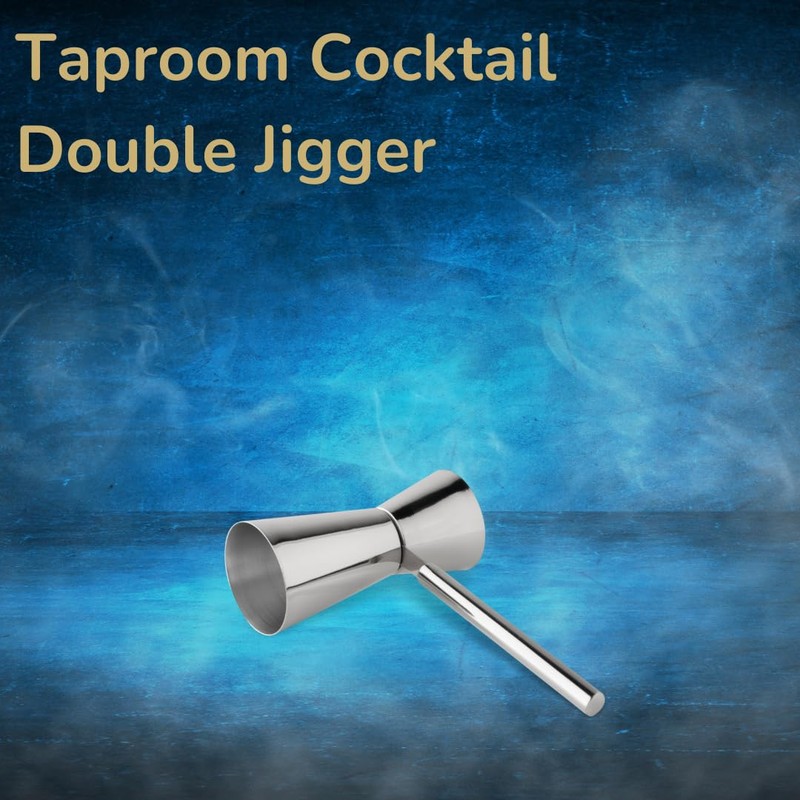 Silver Stainless Steel Cocktail Double Jigger - Professional Bartender Tool,