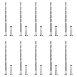 PATIKIL Cabinet Handle Screws M3x60, 10 Set Break Away Screws Drawer Pull Screw Phillips Drive Flat Countersunk Head Bolts with Sleeve for Door Handle Lever