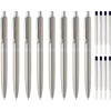 LINFANC 8 Pack Ballpoint Pens, Premium Retractable Metal Ballpoint Pen,