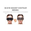 DREAMMASK Black 3D Shape Foam Night Mask Comfortable Eye Mask