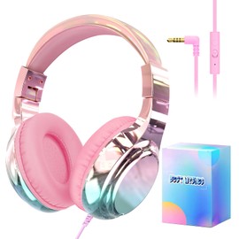 QearFun QearFun Kids Headphones for School Travel, Wired Headphones for Kids with 85/94dB Volume Limit, On-Ear Headphones for Girls Boys with Shareport, Foldable Headphones with Microphone for Tablet/iPad