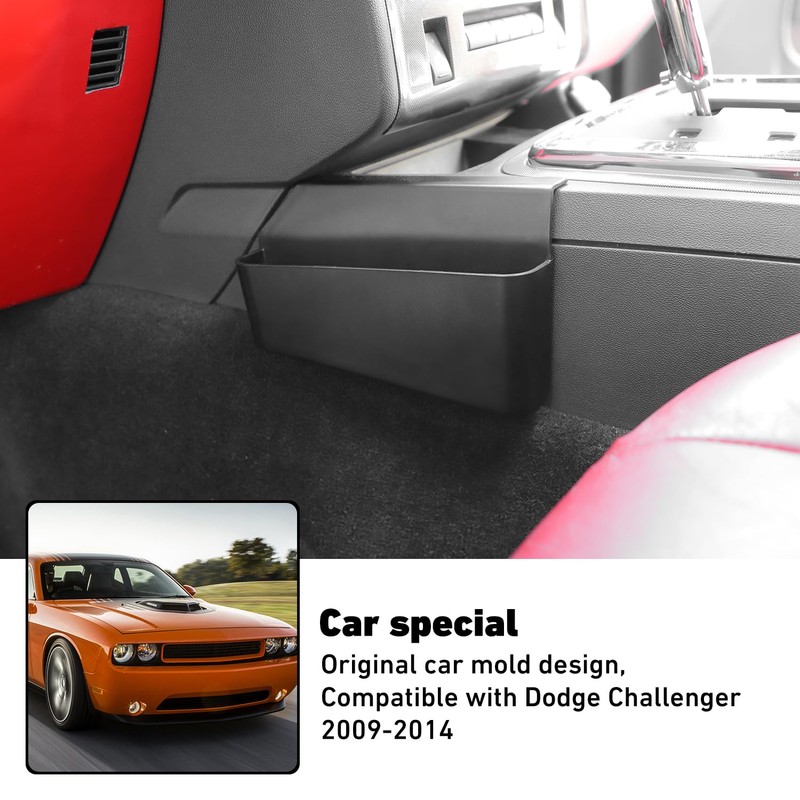 Linskip Center Console Organizer Compatible with 2009-2014 Dodge Challenger, Gear