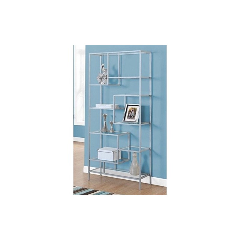 Atlin Designs Metal Bookcase in Silver