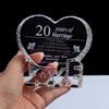 Movdyka 20th Wedding Anniversary Present 20 Years Crystal Sculpture Keepsake