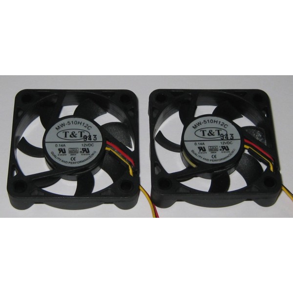 T&T 2 X T&T 50 mm Quiet Cooling Electric Fan