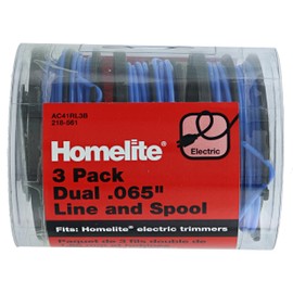 Homelite Genuine OEM AC41RL3 Autofeed Dual .065” Replacement Line and Spool Pack for Homelite Electric String Trimmers (3 Pack)