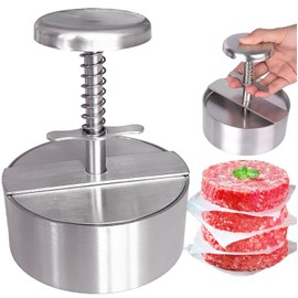 NOBER Burger Press Stainless Steel Hamburger Patty Maker Grill Griddle Flat