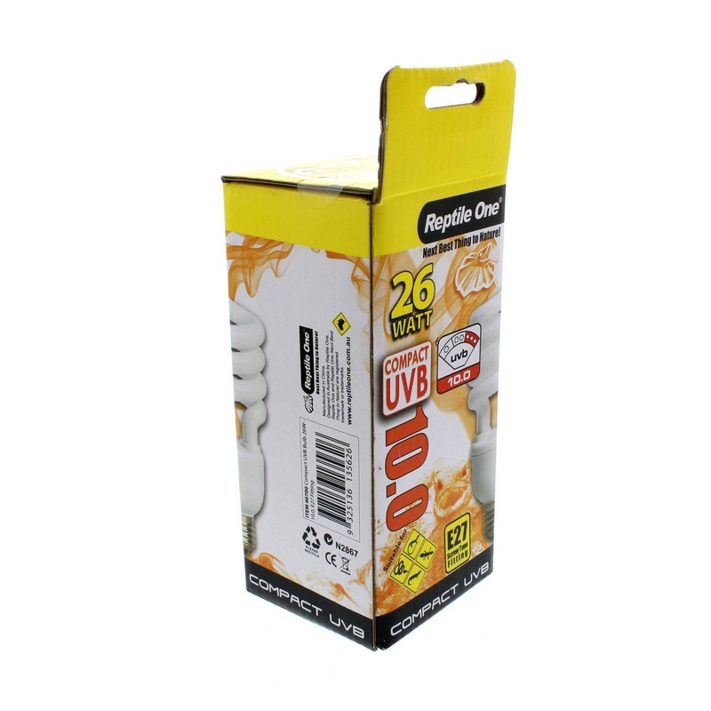 Reptile Compact UVB Globe 26W UVB 10.0 E27 Fitting Stimulates