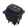 mxuteuk KCD4-203N-BK 2 Pieces Black Rocker Switch Waterproof Rocker Switch