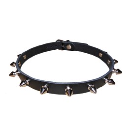 Killer Rivets Studded Collar BDSM Fetish Gothic Punk Collar Leather Necklace Handmade Leather Collar Black