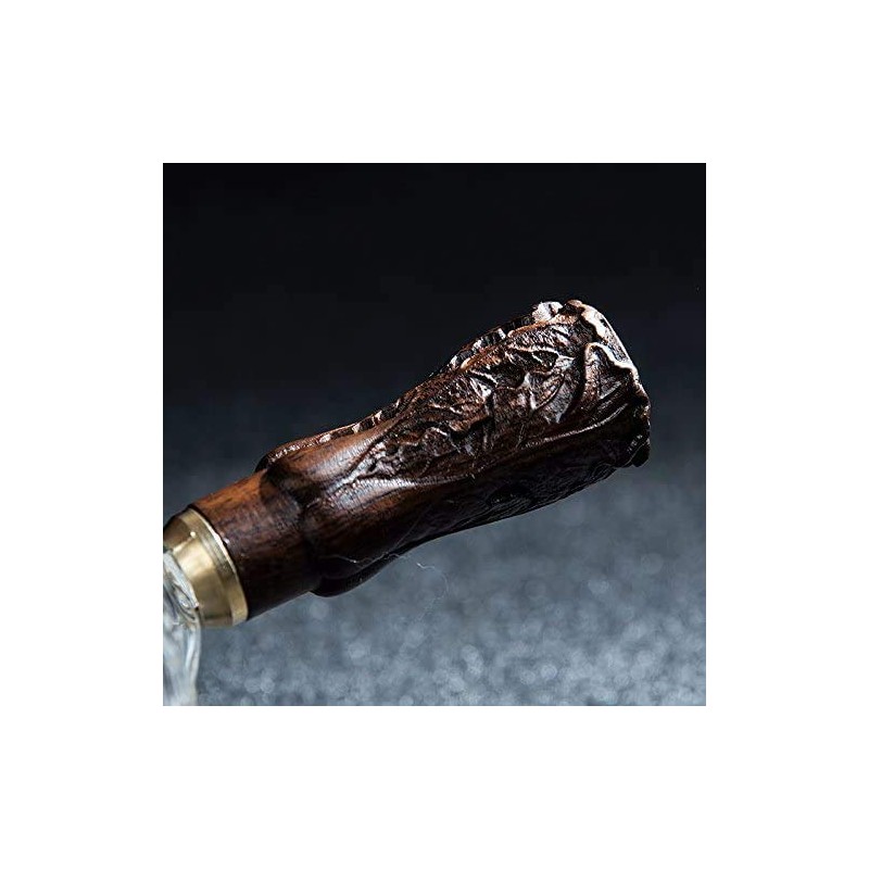 Glass Tea Serving Pitcher Decanter, Wooden Handle, Chinese Gongfu Cha