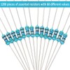 DollaTek 1280Pcs 64 Values Resistor Kit, 1 Ohm-10M Ohm 1/4W