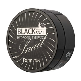 FARMSTAY Black Snail Hydrogel Eye Patch - Under Eye Patches for Wrinkles - Under Eye Mask with Snail Mucin - Promotes Collagen Production - 60 pc